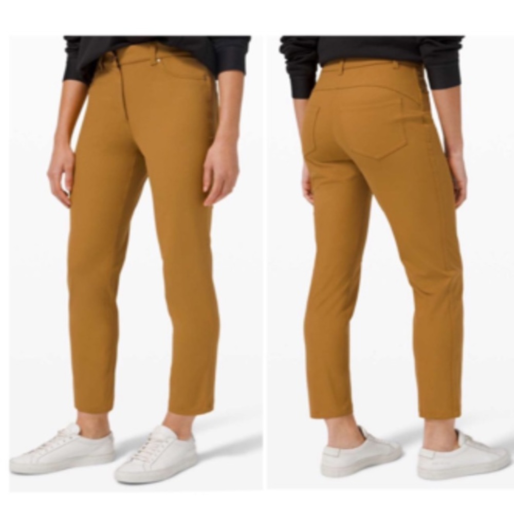 City Sleek 5 Pocket High-Rise Pant 7/8 Yellow Lululemon
